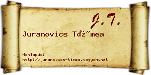 Juranovics Tímea névjegykártya
