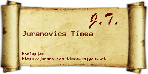 Juranovics Tímea névjegykártya