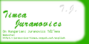 timea juranovics business card